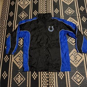 NFL Indianapolis Colts team jacket, wind/rain lined with hood size M/L